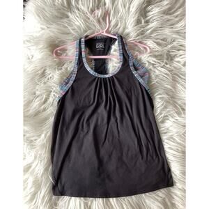 Athleta Girl Tennis Running‎ Athletic Bra Tank Shirt Sports Black Size Small/7